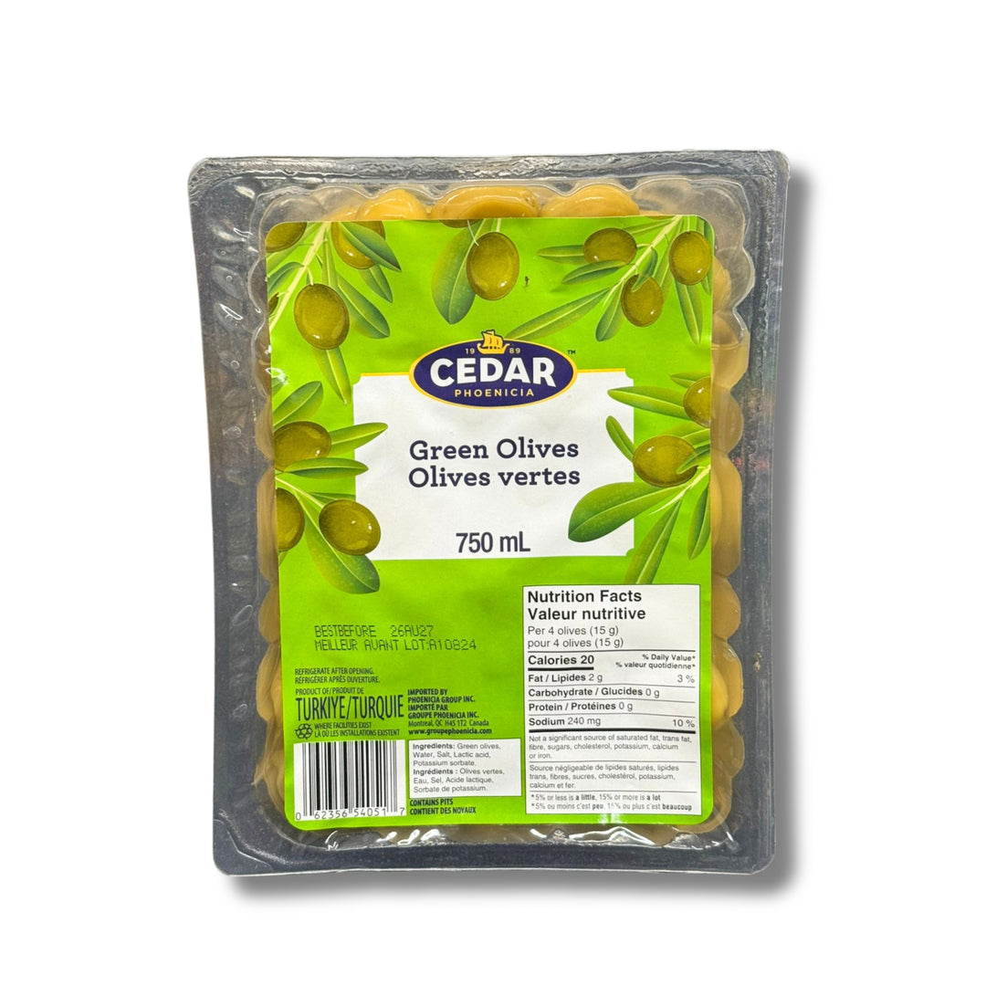 Cedar Turk Green Olives 750Ml