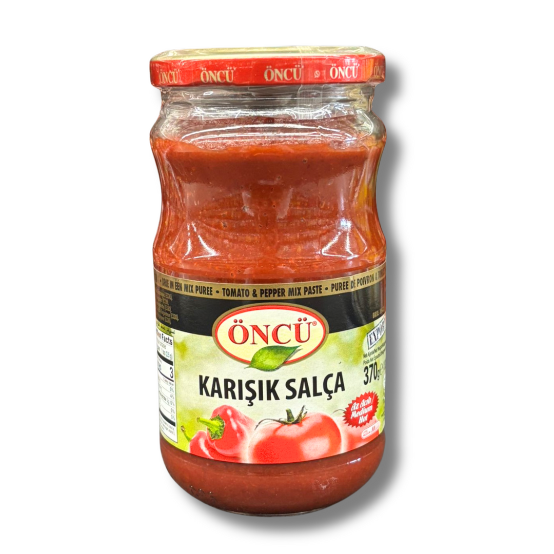 Oncu Medium Hot Pepper Tomatoe Paste 370G