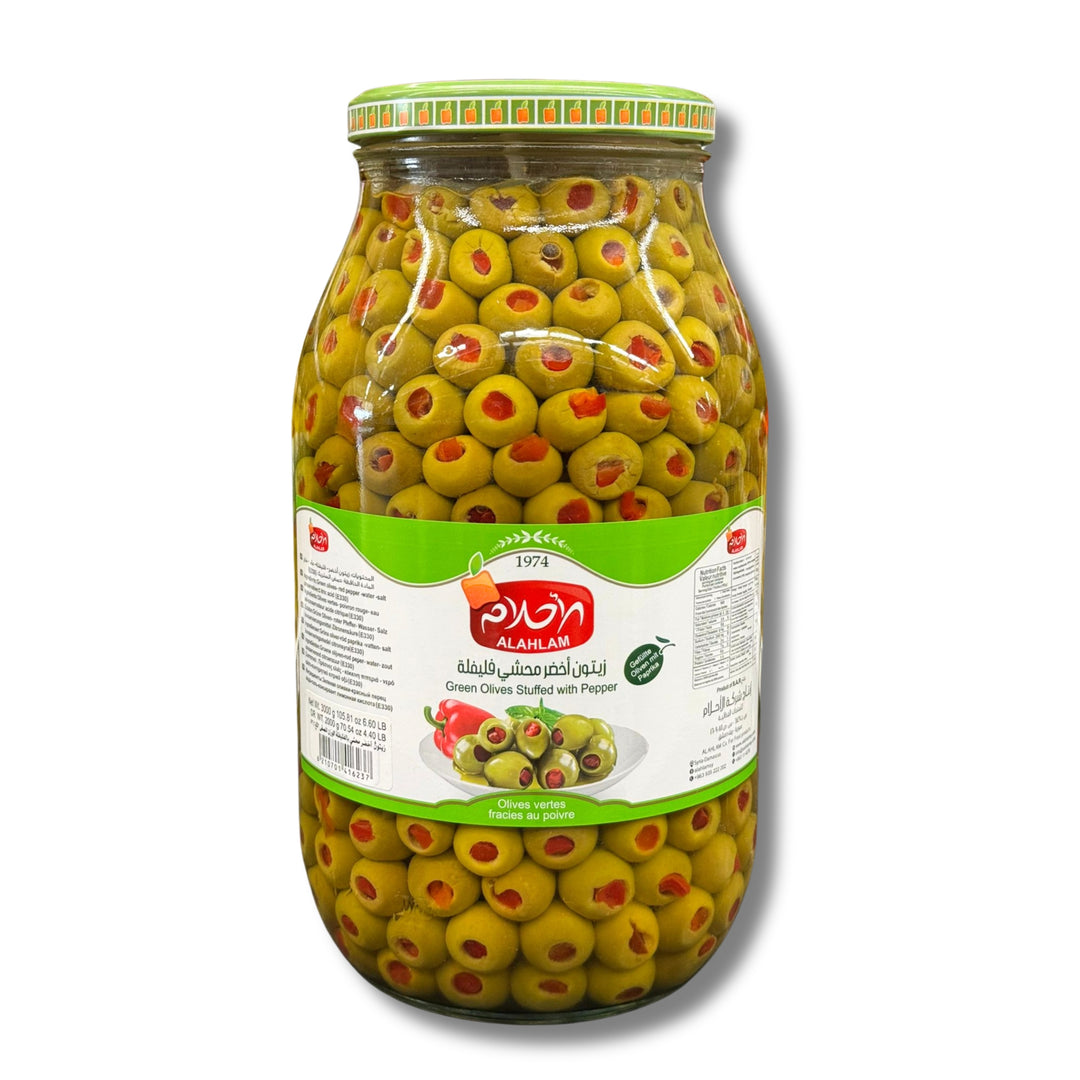 Alahlam Green Olives W Pepper 3Kg