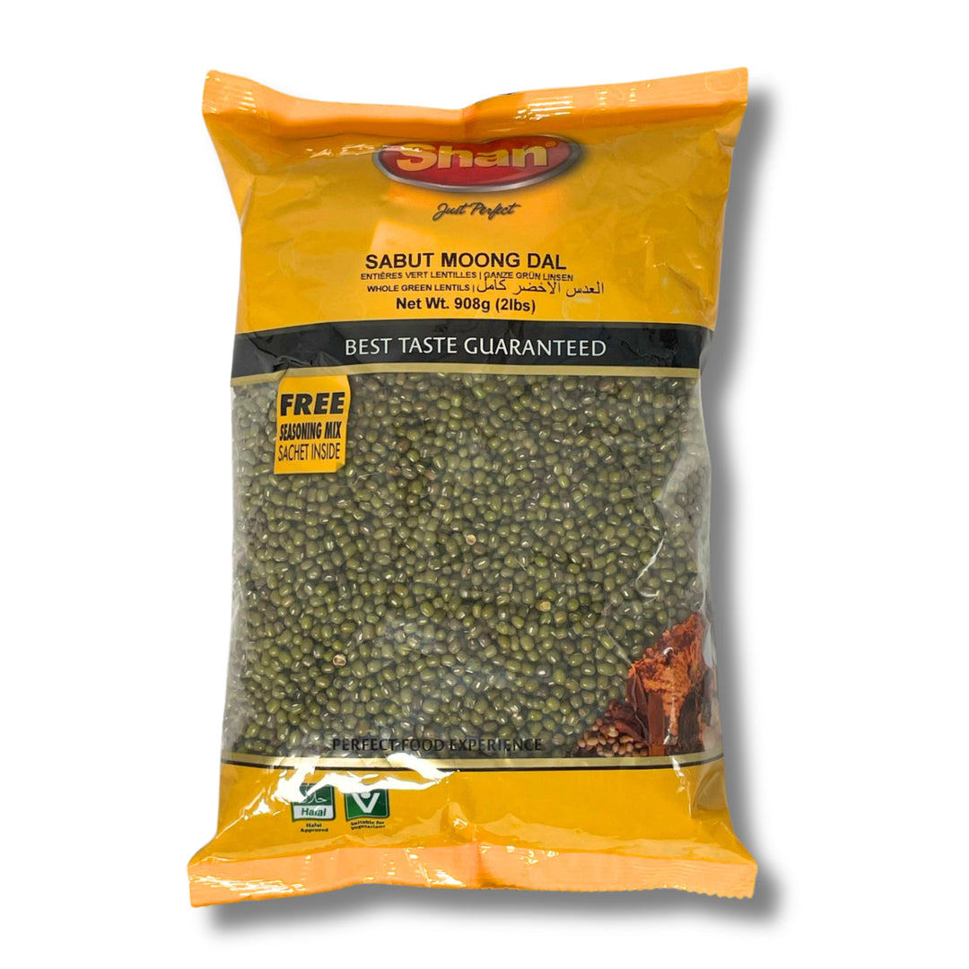 Shan Lentils Moong Whole Green 2Lb