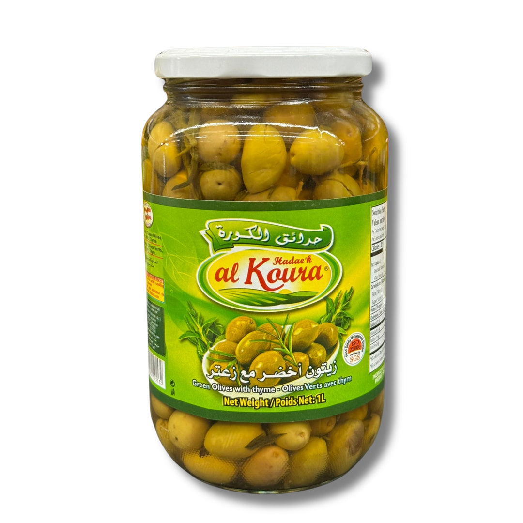Al Kaura Green Thyme Olives 1Kg