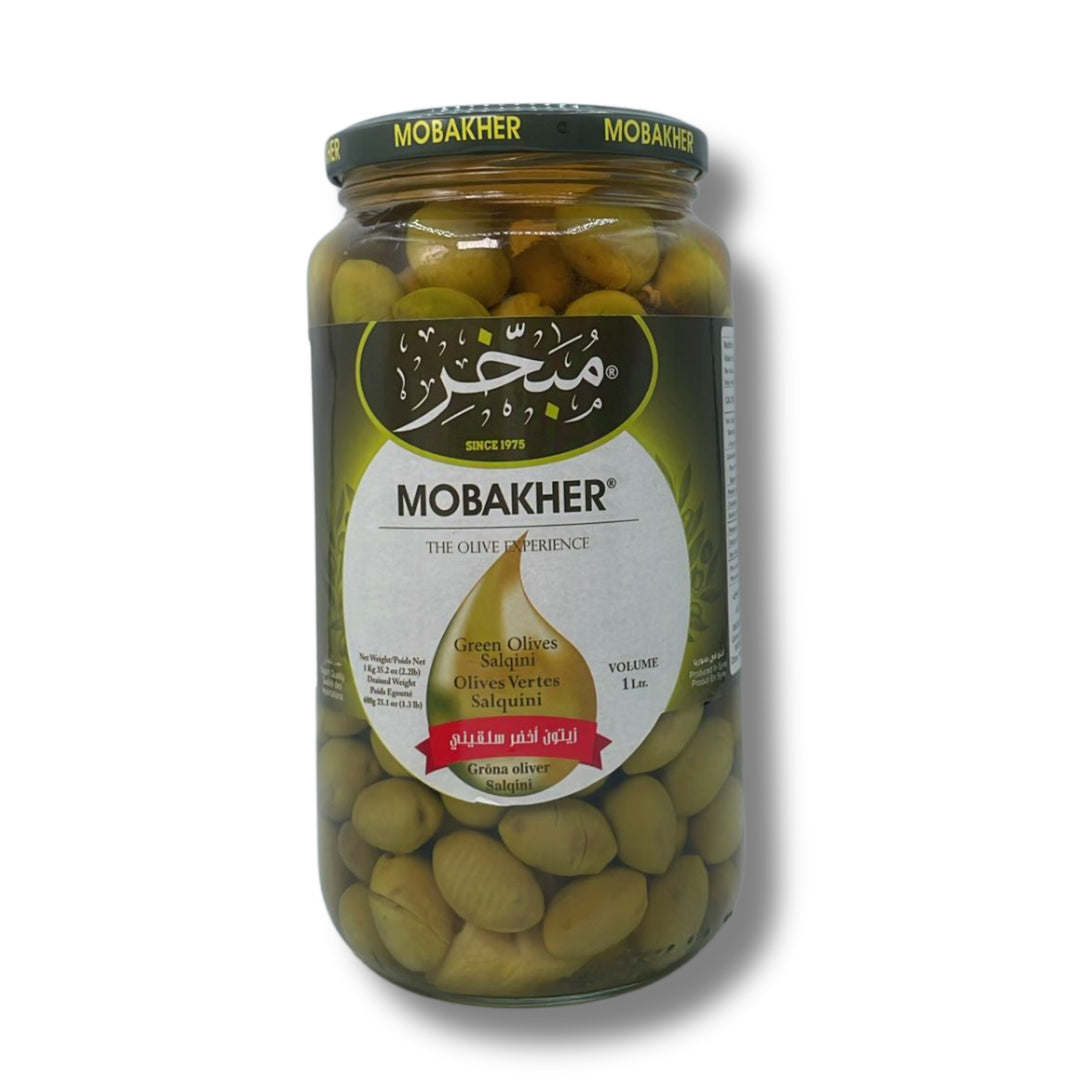 Mobakher Green Olives Salqini 1L