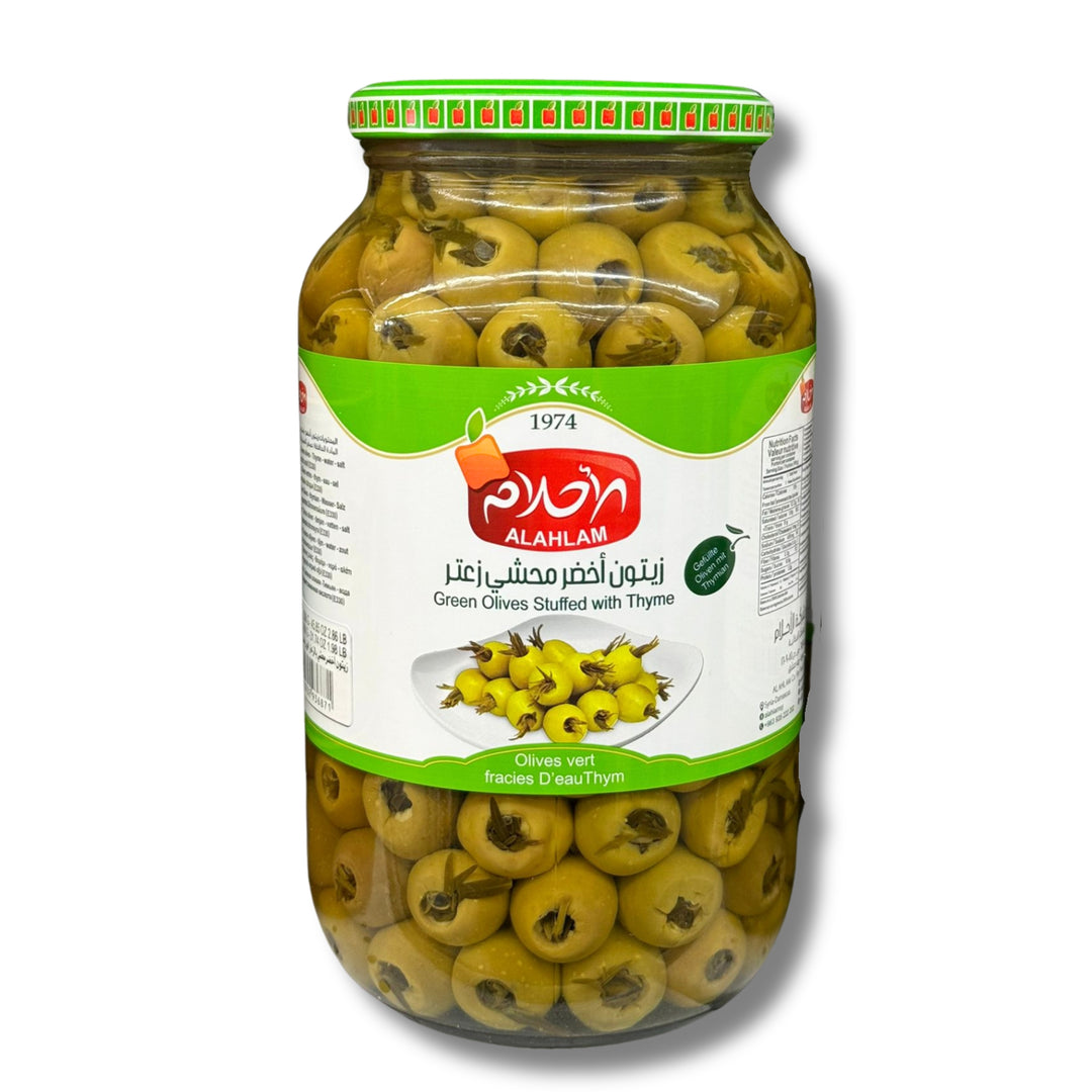 Alahlam Green Olives Stuffed W Thyme1.3Kg