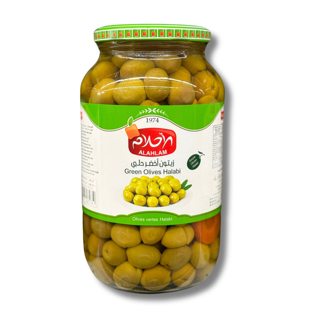 Alahlam Green Olives Halabi 1300G