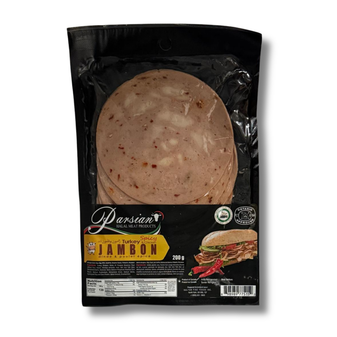 Parsian Turkey Chicken Spicy Jambon 200G