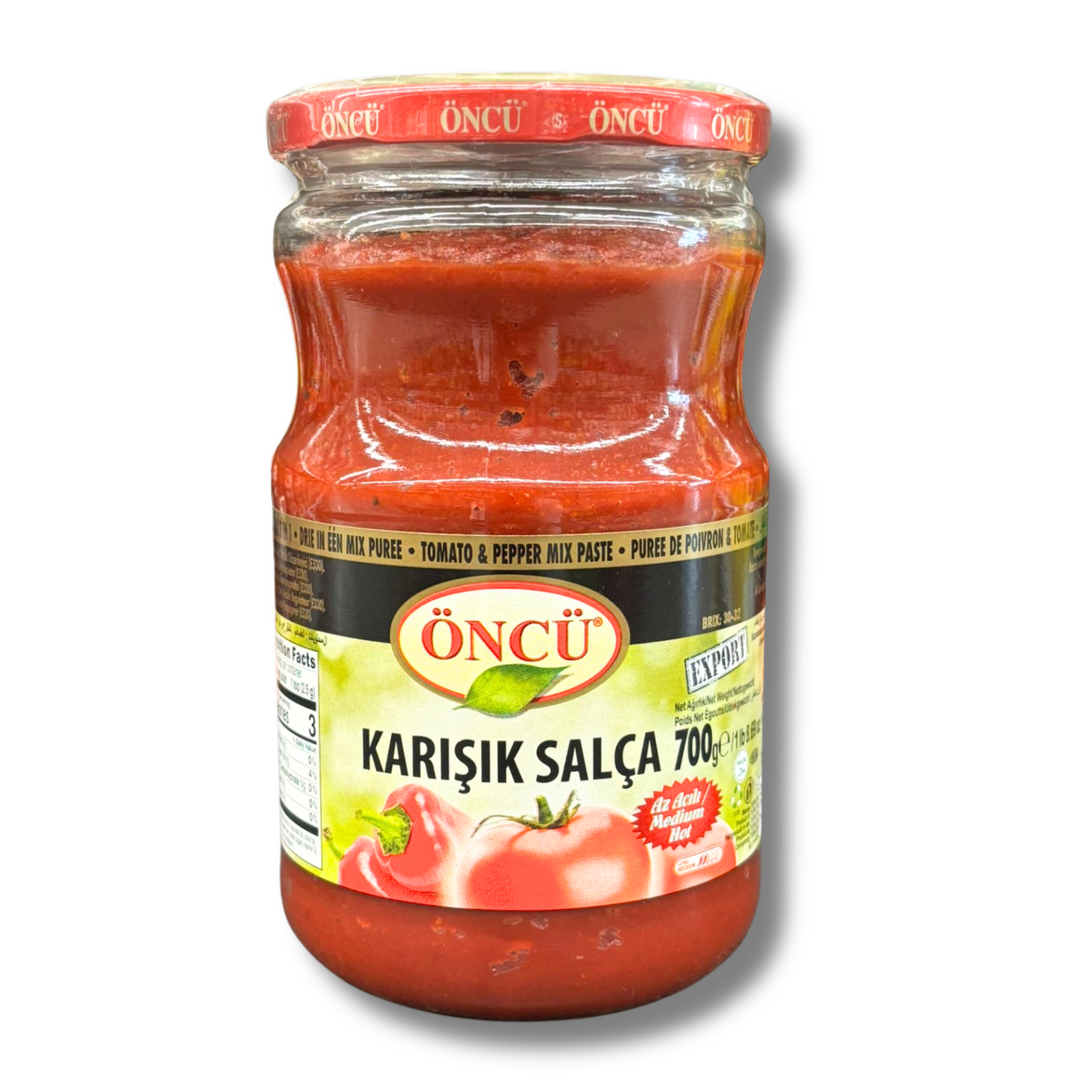 Oncu Medium Hot Pepper Tomatoe Paste 700g