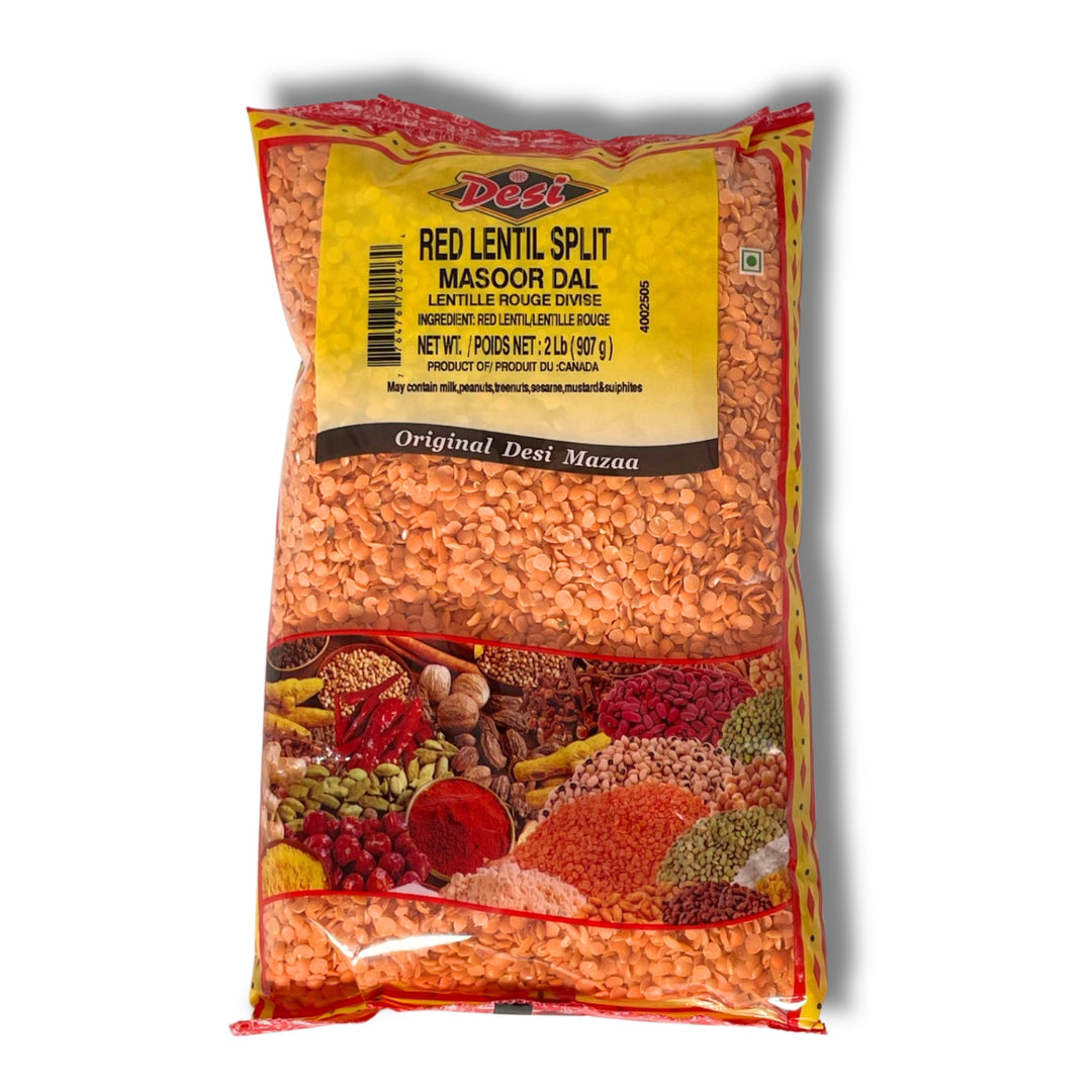 Desi Red Lentils Split 2Lb