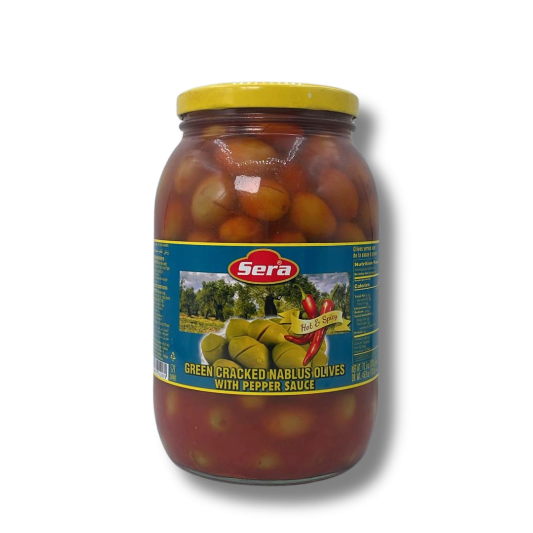 Sera Green Nablus Olives with Pepper Sauce 2Kg