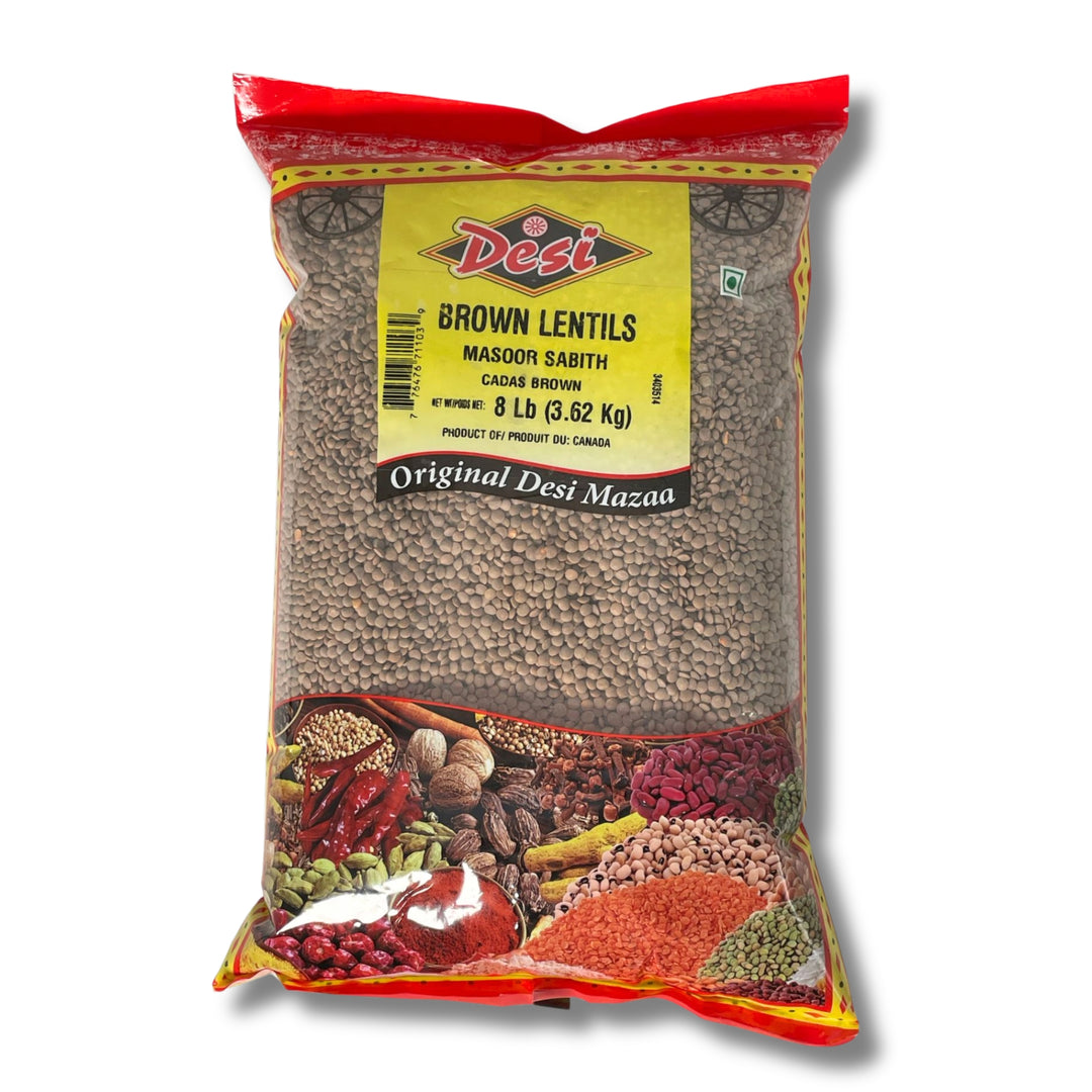 Desi Brown Lentils 8Lb