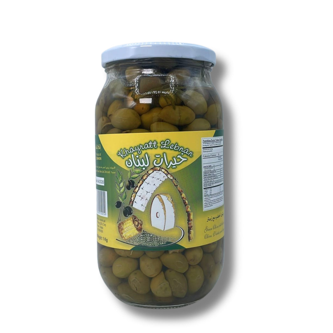 Khayratt Green Olive With Thyme 1Kg