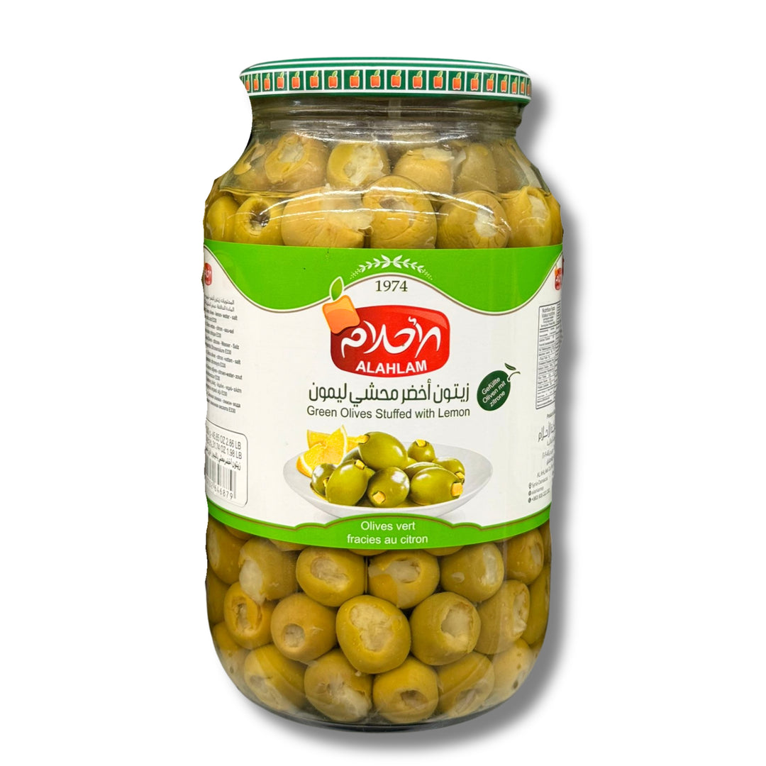 Alahlam Gr Olives Stuffed W Lemon1.3Kg