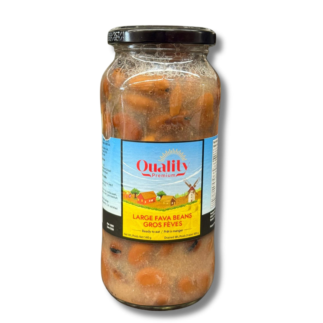 Quality Large Fava Beans Glass Jar 540G