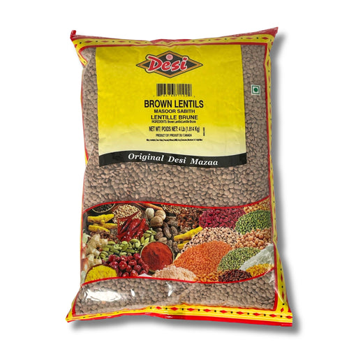 Desi Brown Lentils 4Lb