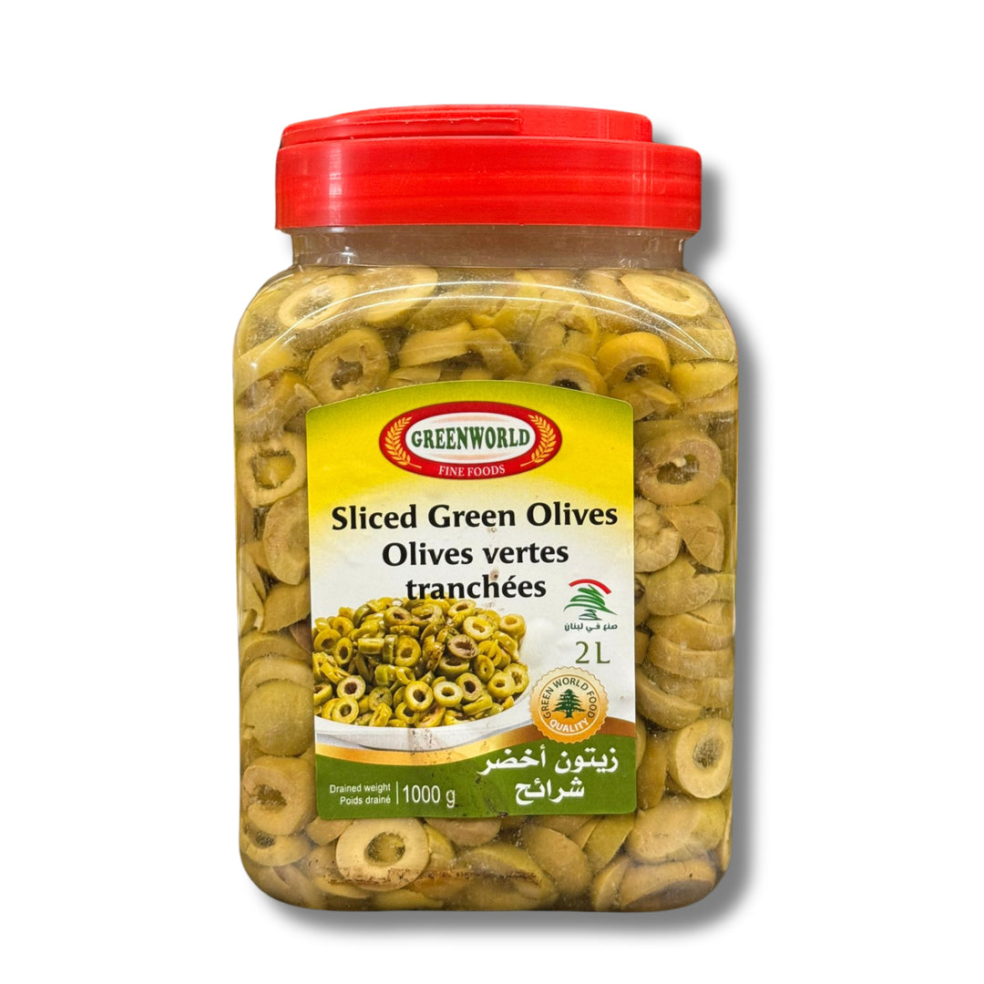 GW Sliced Green Olives 2L