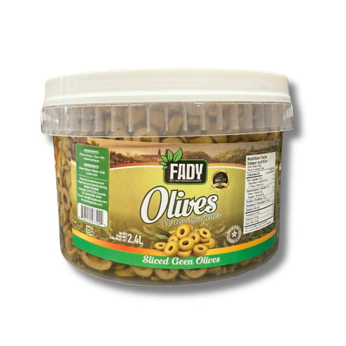 Fady Green Olives Sliced 2.4L