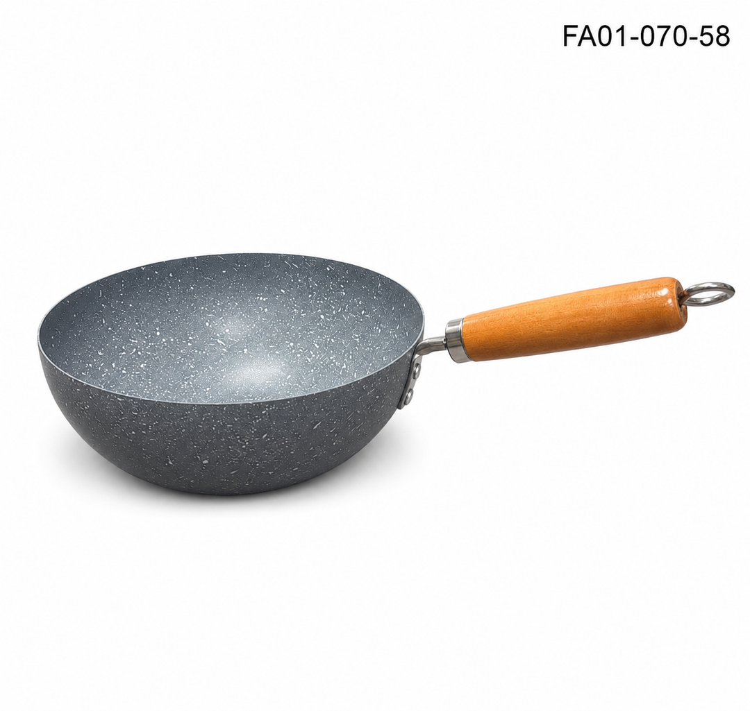 Stone Pattern Deep Frying Pan