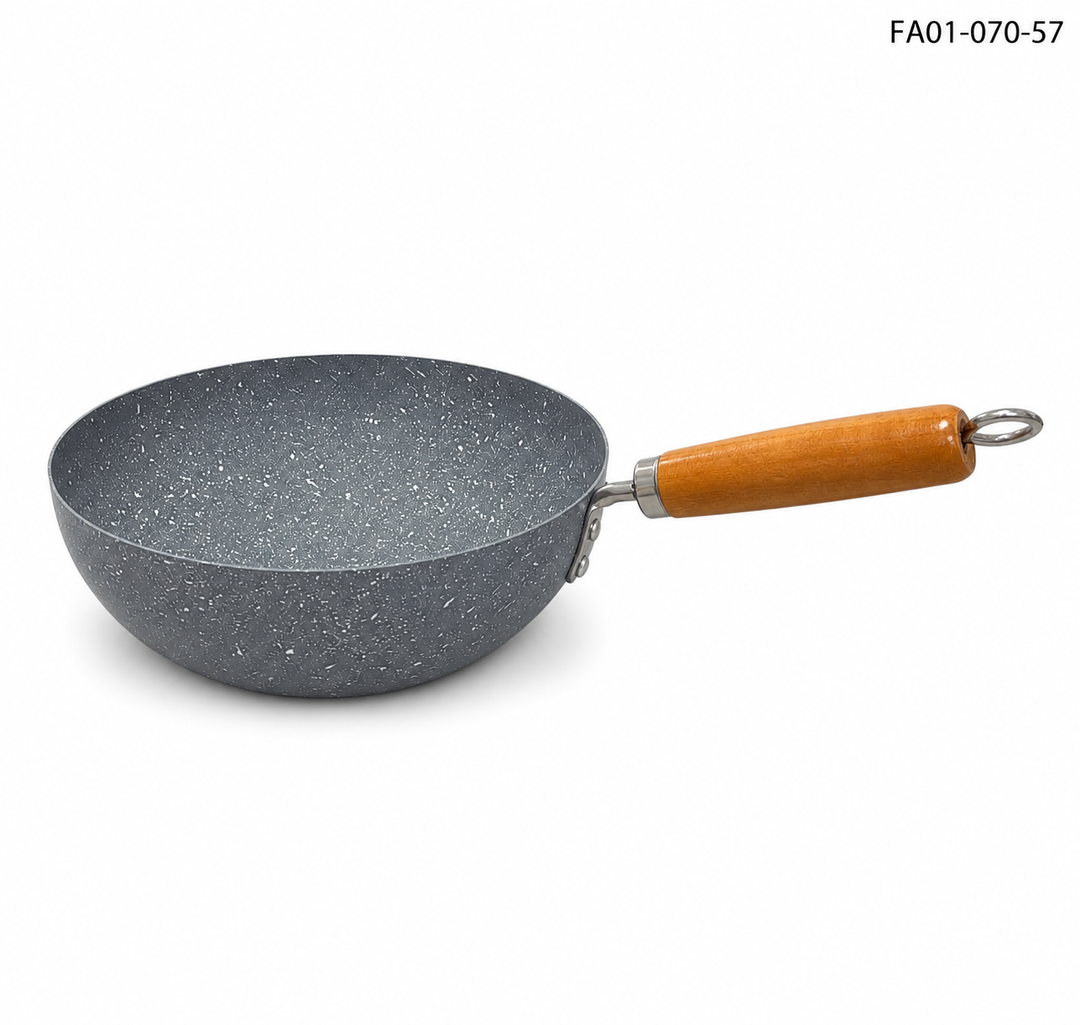 Stone Pattern Deep Frying Pan