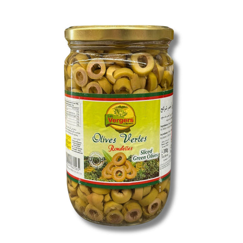Les Vergers Sliced Green Olives 720G