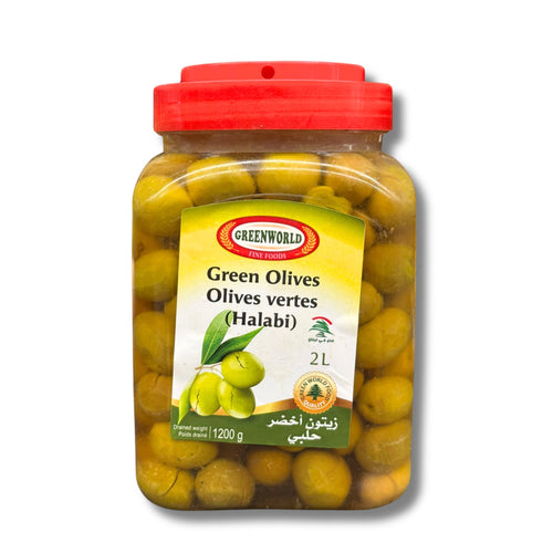 GW Green Halabi Olives 2L